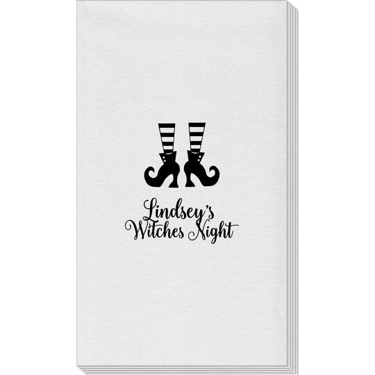 Witches Shoes Linen Like Guest Towels